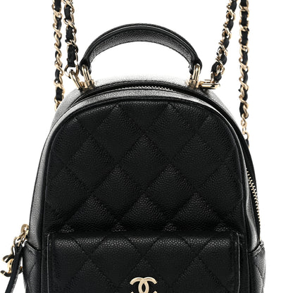 Chanel Caviar Quilted CC Mini Classic Backpack Black 7 of 10