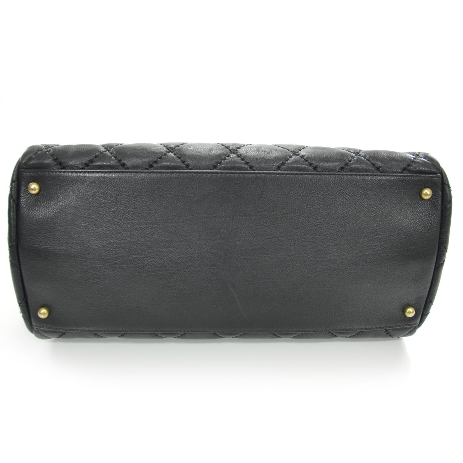 Chanel Calfskin Quilted Retro Chain Tote Black 4 of 8