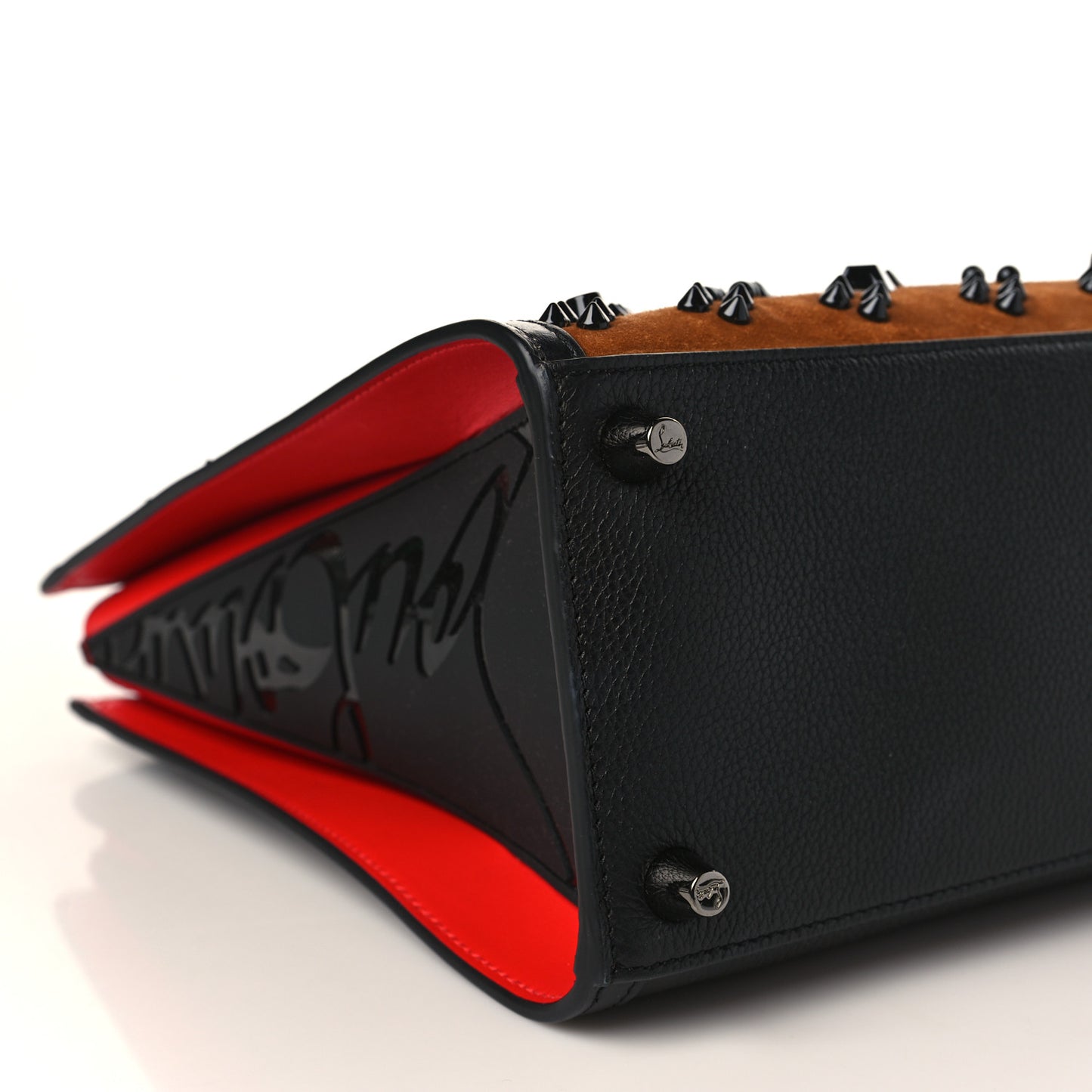 Suede Spikes Loubinthesky Medium Paloma Brown