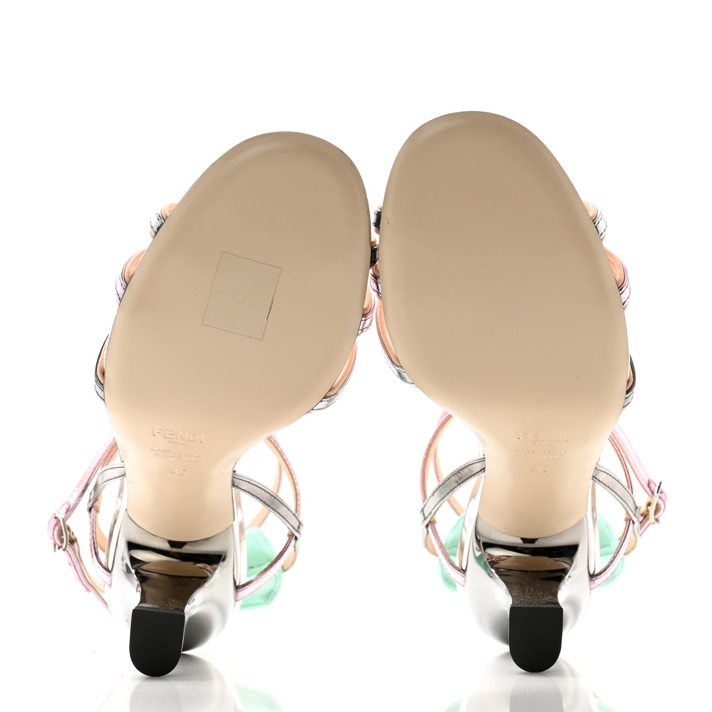 Metallic Colibri 85mm Strappy Sandals 38 Silver