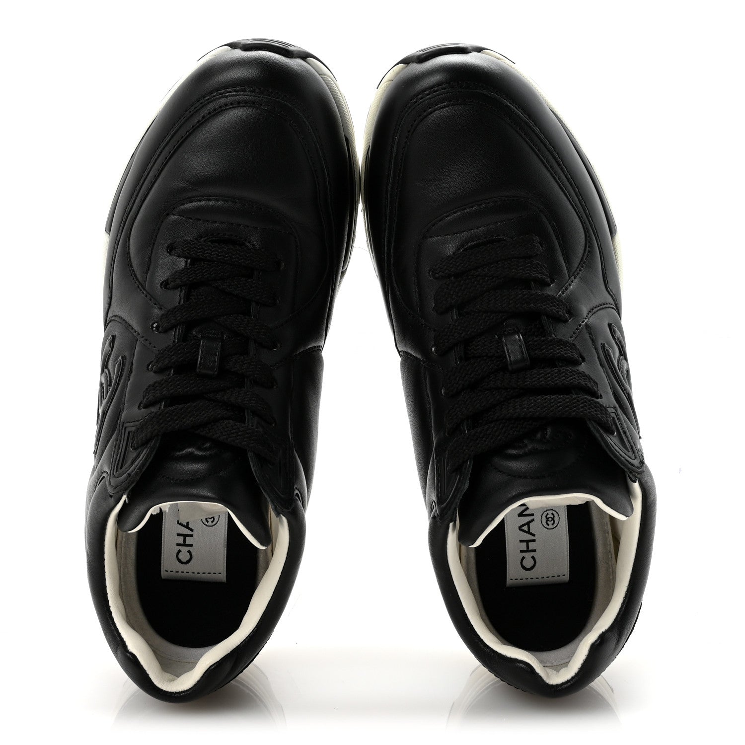 Chanel Calfskin CC Sneakers 36 Black 1800921 – FASHIONPHILE