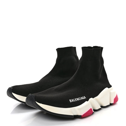 Balenciaga Neoprene Knit Womens Speed Sneakers 39 Black Pink 3 of 7