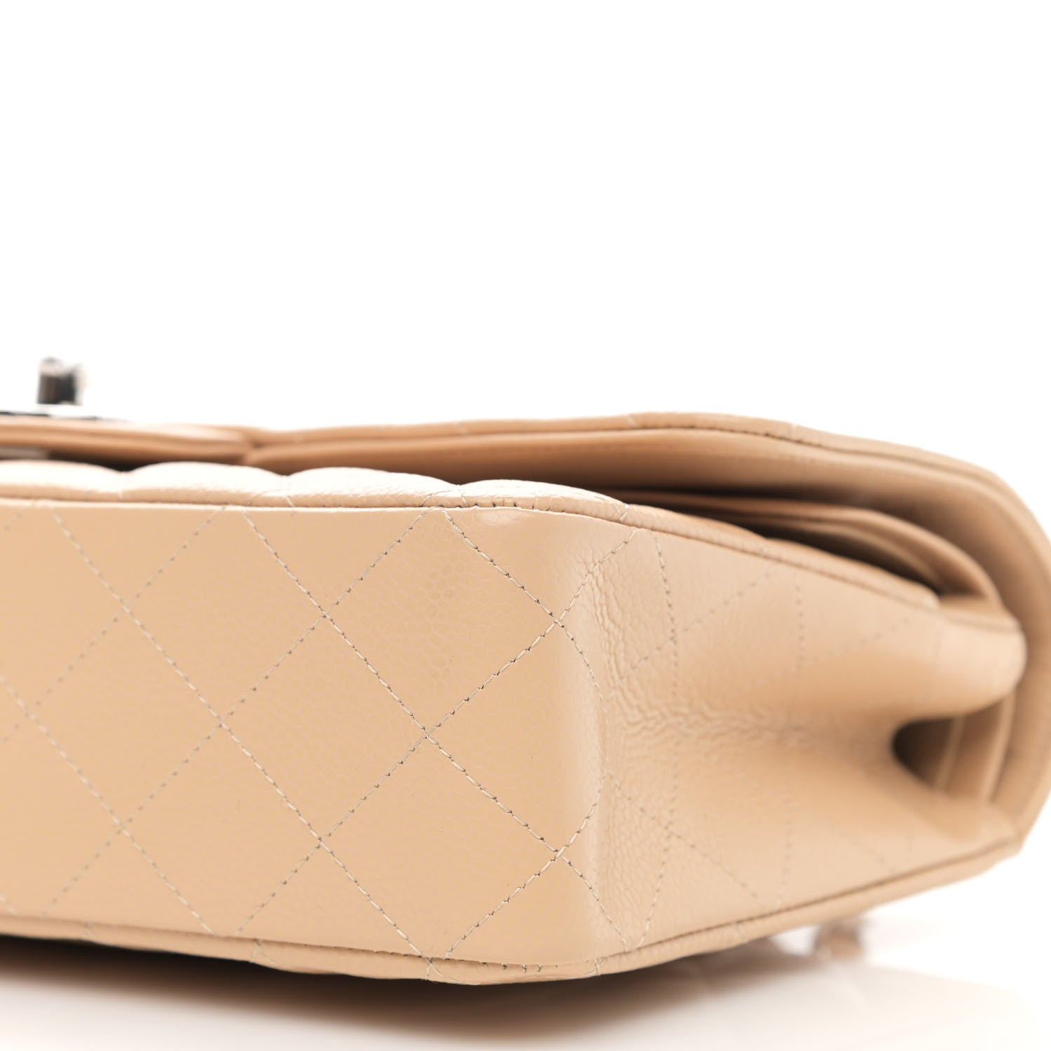 Chanel Caviar Quilted Medium Double Flap Beige 10 of 11