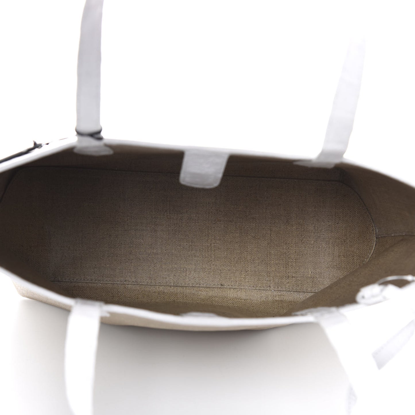 Linen Crocodile Erica Shopper Tote White