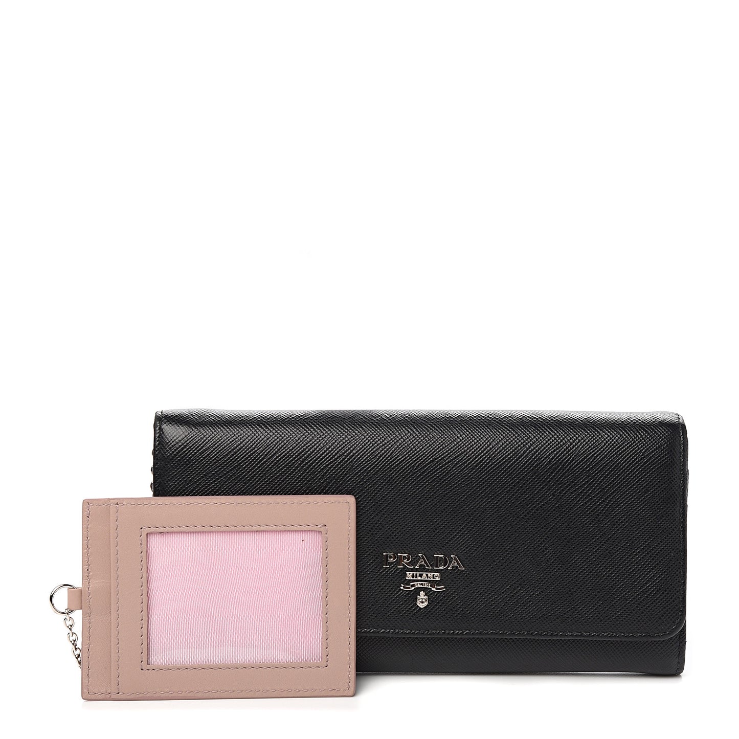 Saffiano Continental Flap Wallet Black