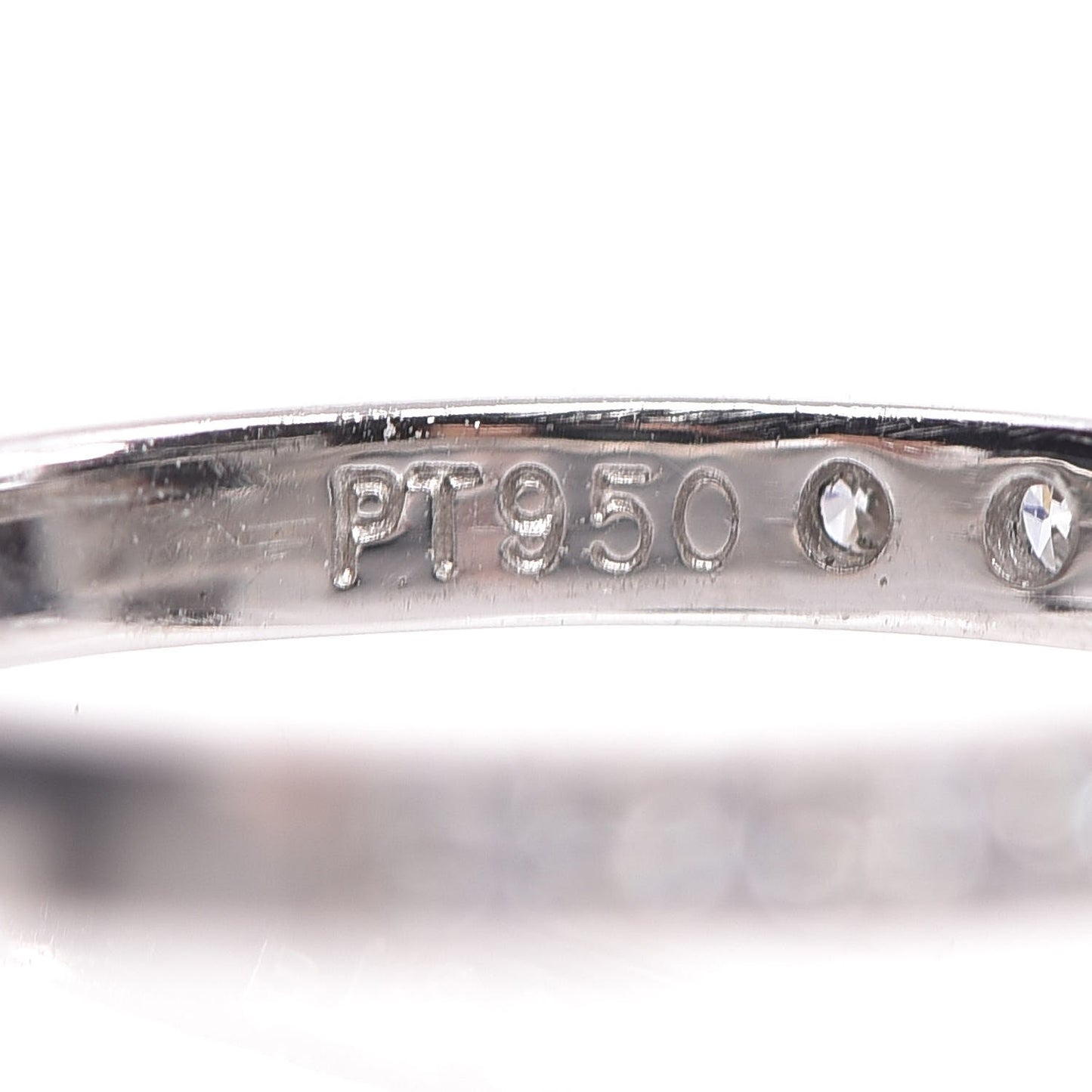 Platinum Diamond Square Ring 49 4.75