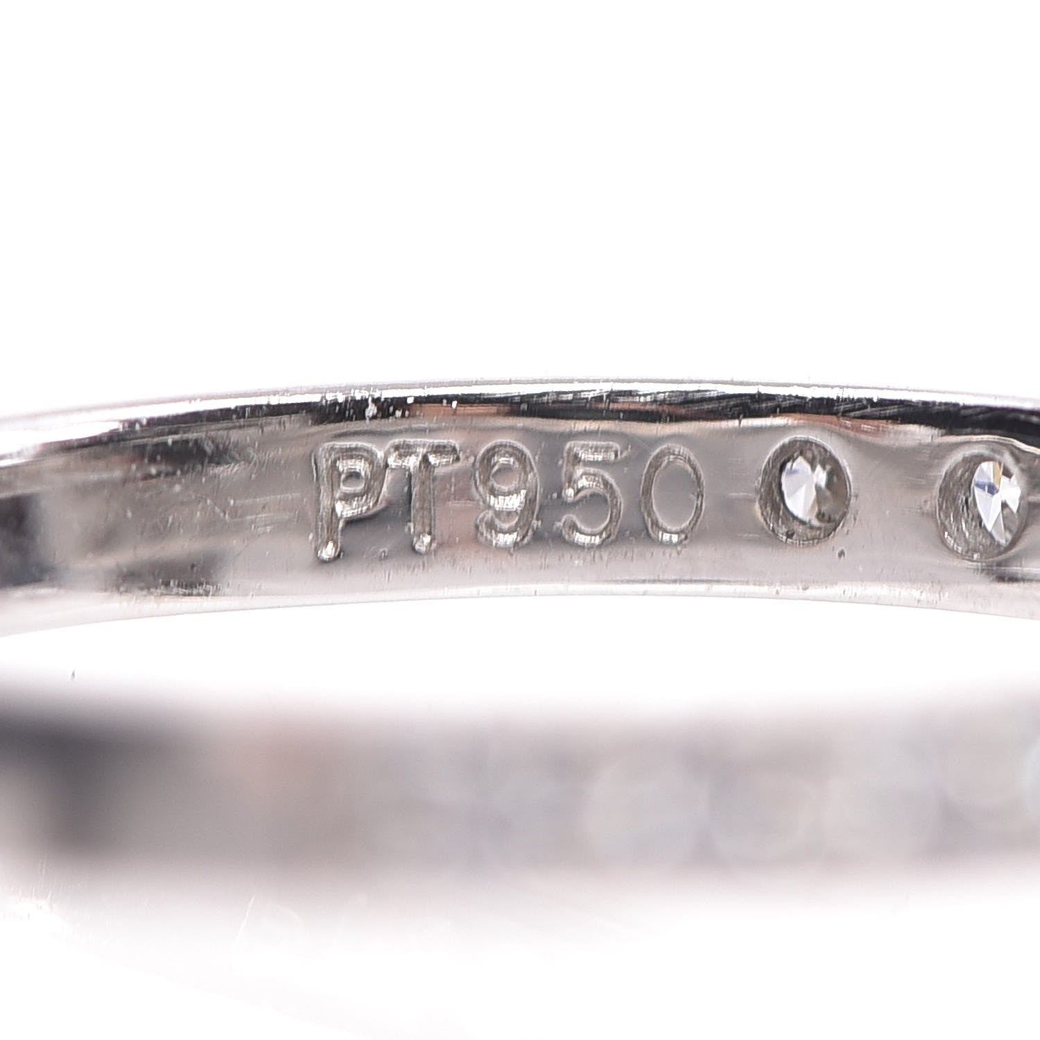 Tiffany Platinum Diamond Square Ring 49 4.75 5 of 7