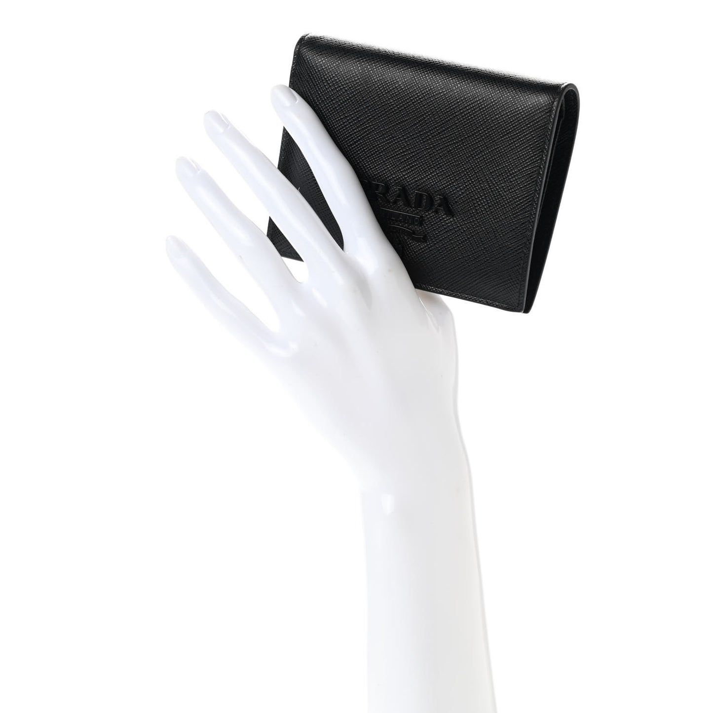Saffiano Shine Bi-Fold Wallet Black