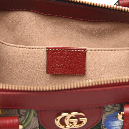 Gucci GG Supreme Monogram Flora Web Small Ophidia Tote Bag Red 6 of 10
