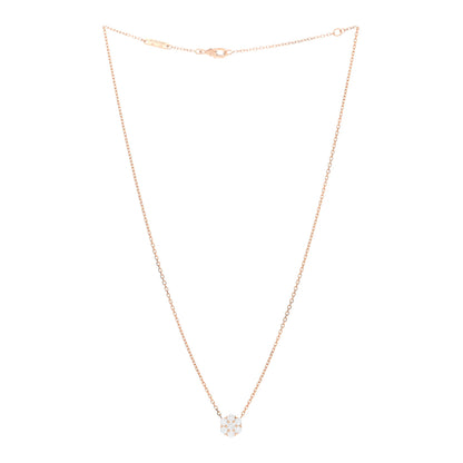 Van Cleef & Arpels 18K Rose Gold Diamond Fleurette Pendant Necklace 2 of 4