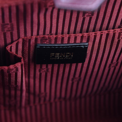 Fendi Vitello Elite Regular 2Jours Tote Rosso Scuro Ciliegia 6 of 7