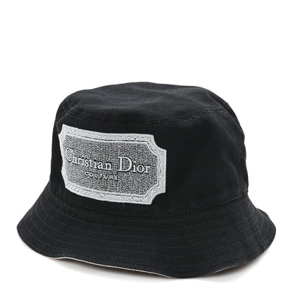 Christian Dior Cotton Logo Bucket Hat S Black 1 of 10