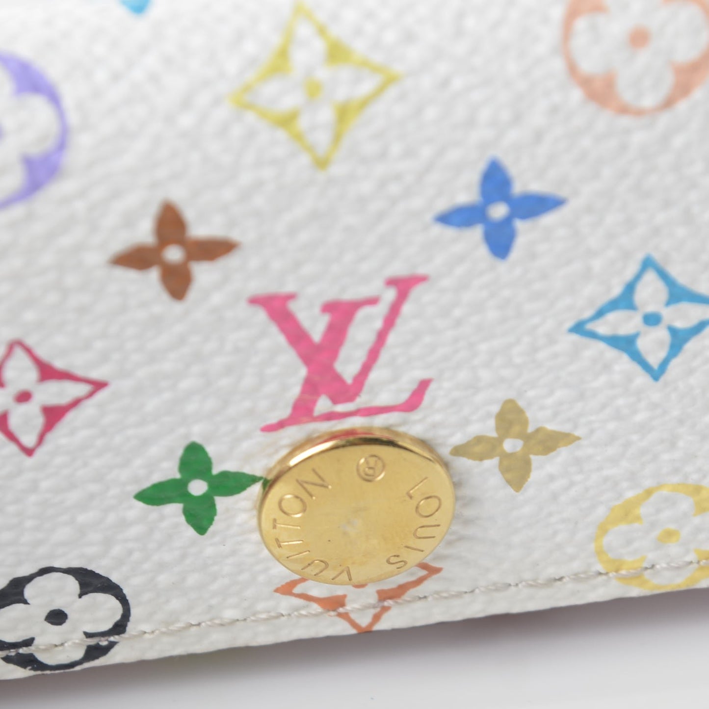 Monogram Multicolor Multicles 4 Key Holder White Litchi
