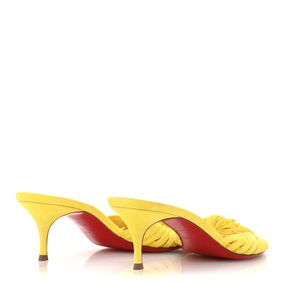 Christian Louboutin Suede Belbrossa 55 Mules 38 Citronnade 5 of 10