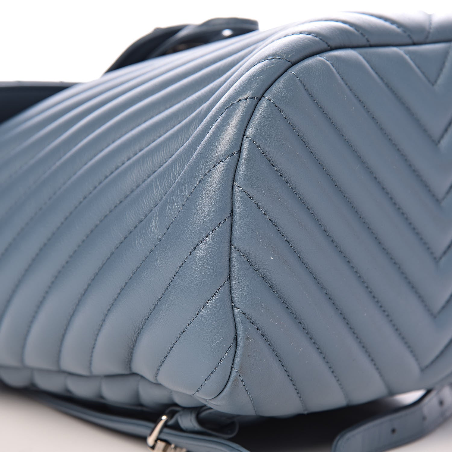 Chanel Lambskin Chevron Quilted Small Urban Spirit Backpack Light Blue 8 of 12