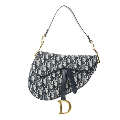 Christian Dior Oblique Saddle Bag Blue 1 of 10