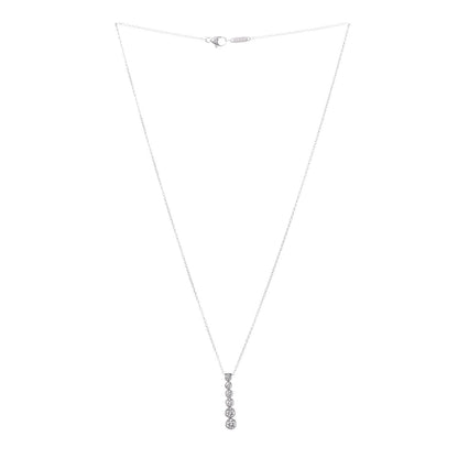 Tiffany Platinum Diamond Jazz Graduated Drop Pendant Necklace 3 of 7