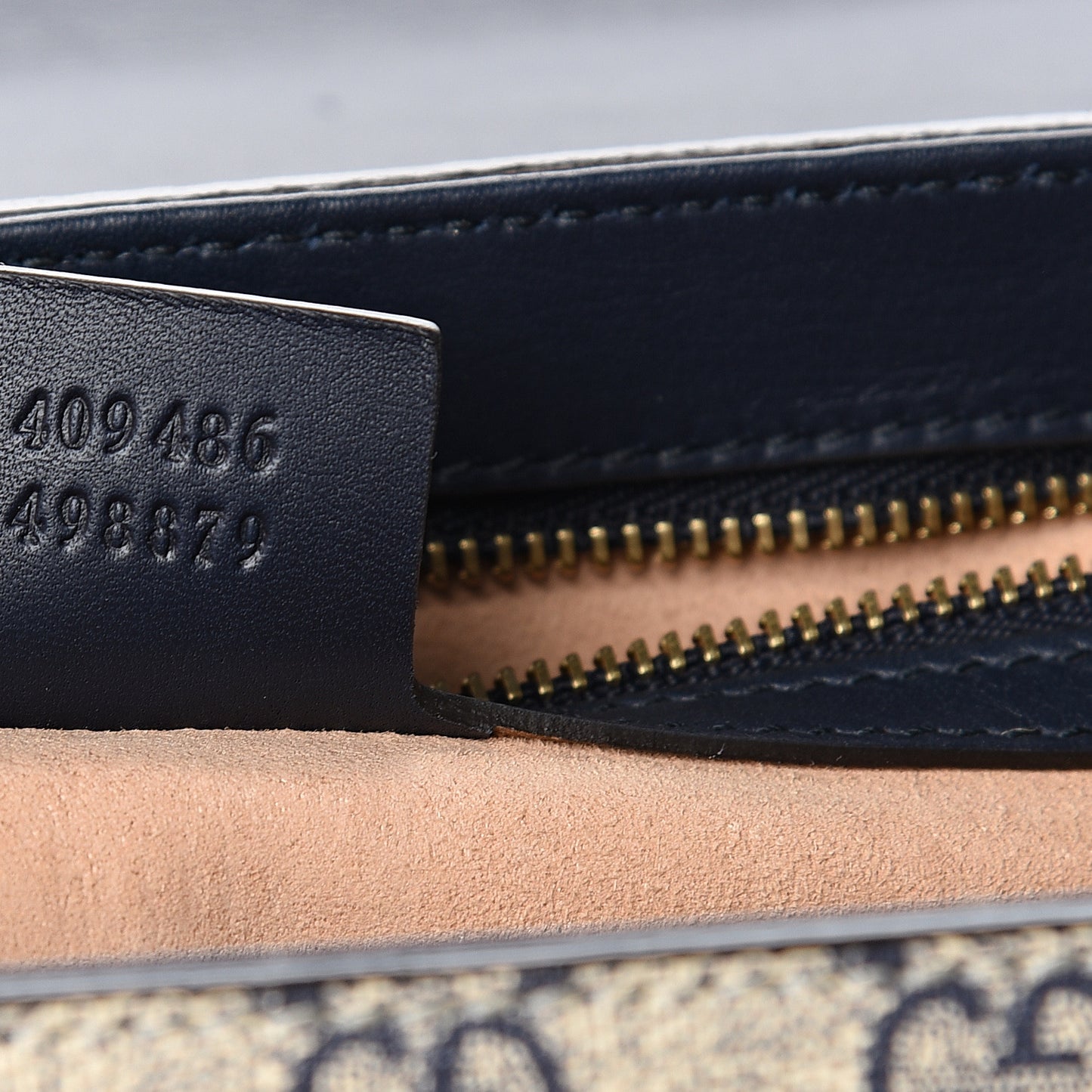 GG Supreme Monogram Calfskin Medium Padlock Shoulder Bag Beige Blue Mystic White Hibiscus Red