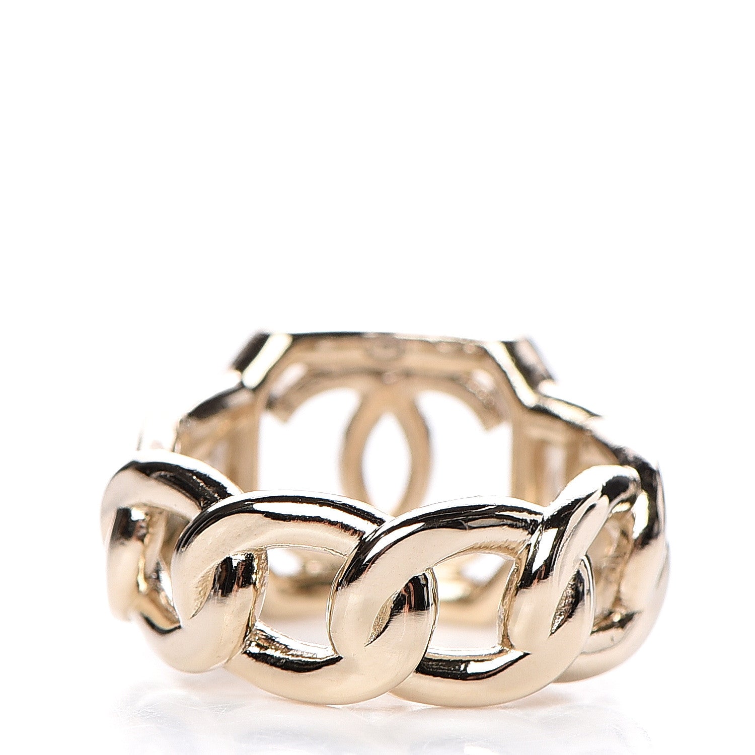 Chanel Pearl CC Ring S Gold 3 of 5