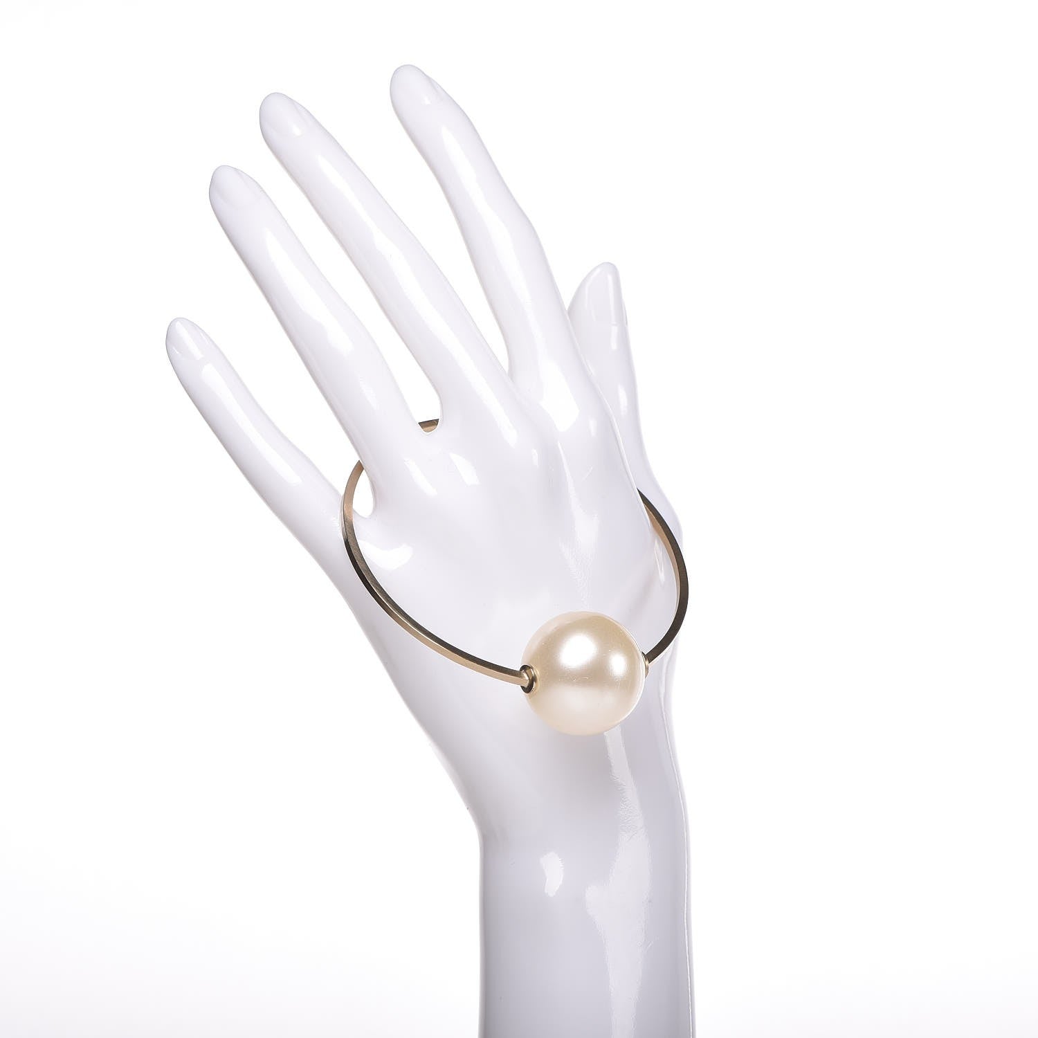 Chanel Pearl Medium Bangle Gold 2 of 6