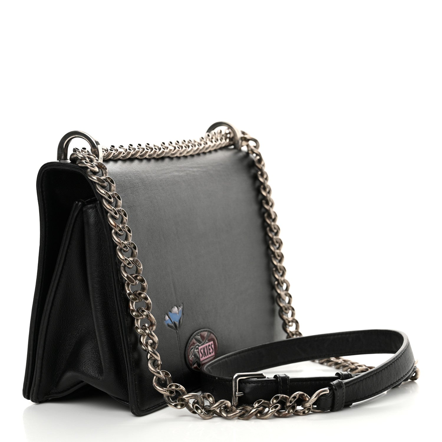 Christian Dior Calfskin Paradise Diorama Flap Bag Black 3 of 15