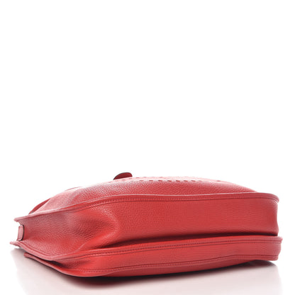 Hermes Taurillon Clemence Evelyne III GM Rouge Casaque 4 of 10