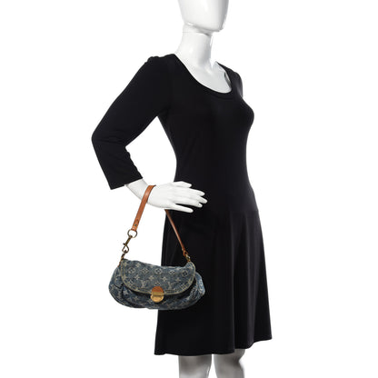 Louis Vuitton Monogram Denim Mini Pleaty Blue 2 of 20
