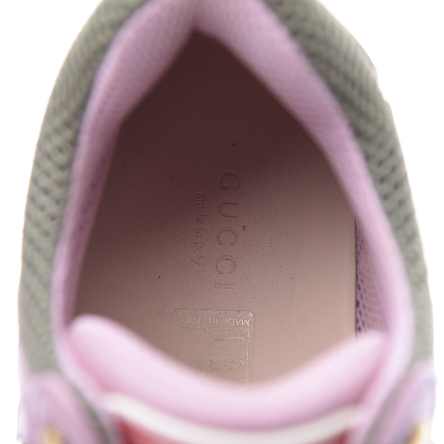 Gucci X SEGA Mesh Canvas Calfskin Womens Flashtrek Sneakers 39 Military Oatmeal Carmine Rose Ardesia 8 of 10