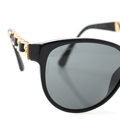 Chanel Cat Eye Chain Sunglasses 5215-Q Black 7 of 8