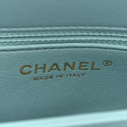 Chanel Lambskin Quilted Small Trendy CC Flap Dual Handle Bag Light Blue 8 of 14