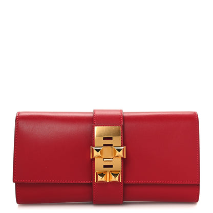 Hermes Tadelakt Medor 23 Clutch Rouge Vif 1 of 11