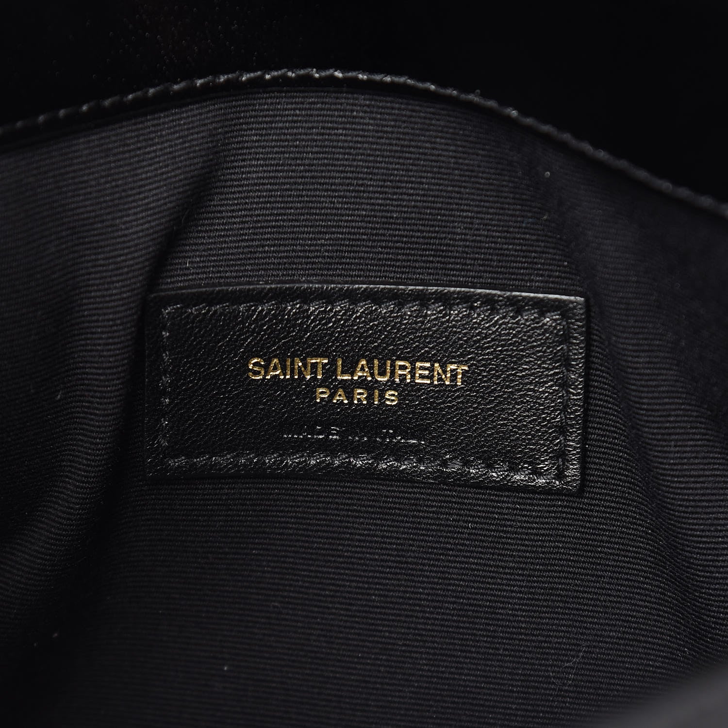Saint Laurent Smooth Shiny Calfskin Monogram Uptown Pouch Black 6 of 12