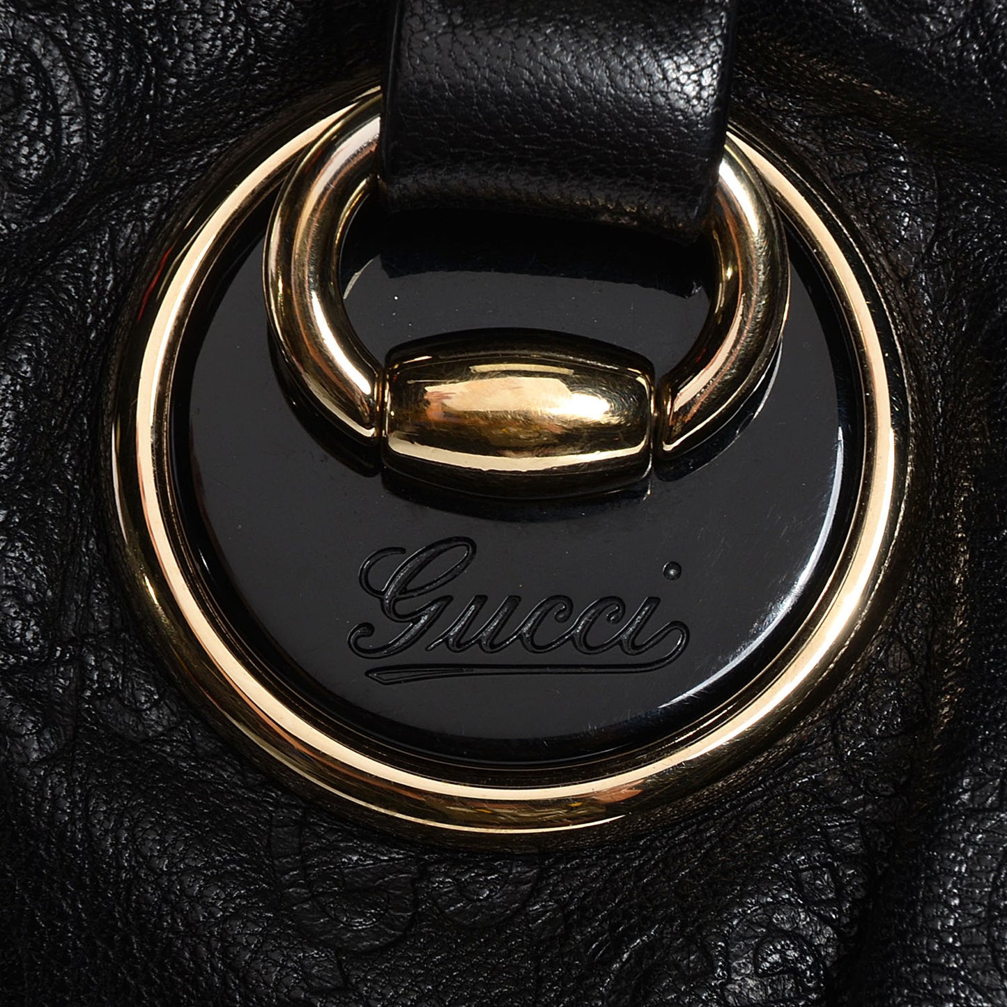Guccissima Large Full Moon Tote Black