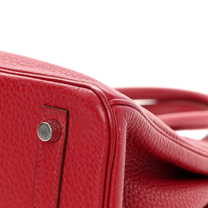 Hermes Taurillon Clemence Birkin 30 Rouge Garance 12 of 12