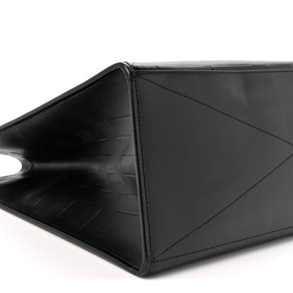 Burberry Calfskin Denny Check Embossed Tote Black 9 of 14