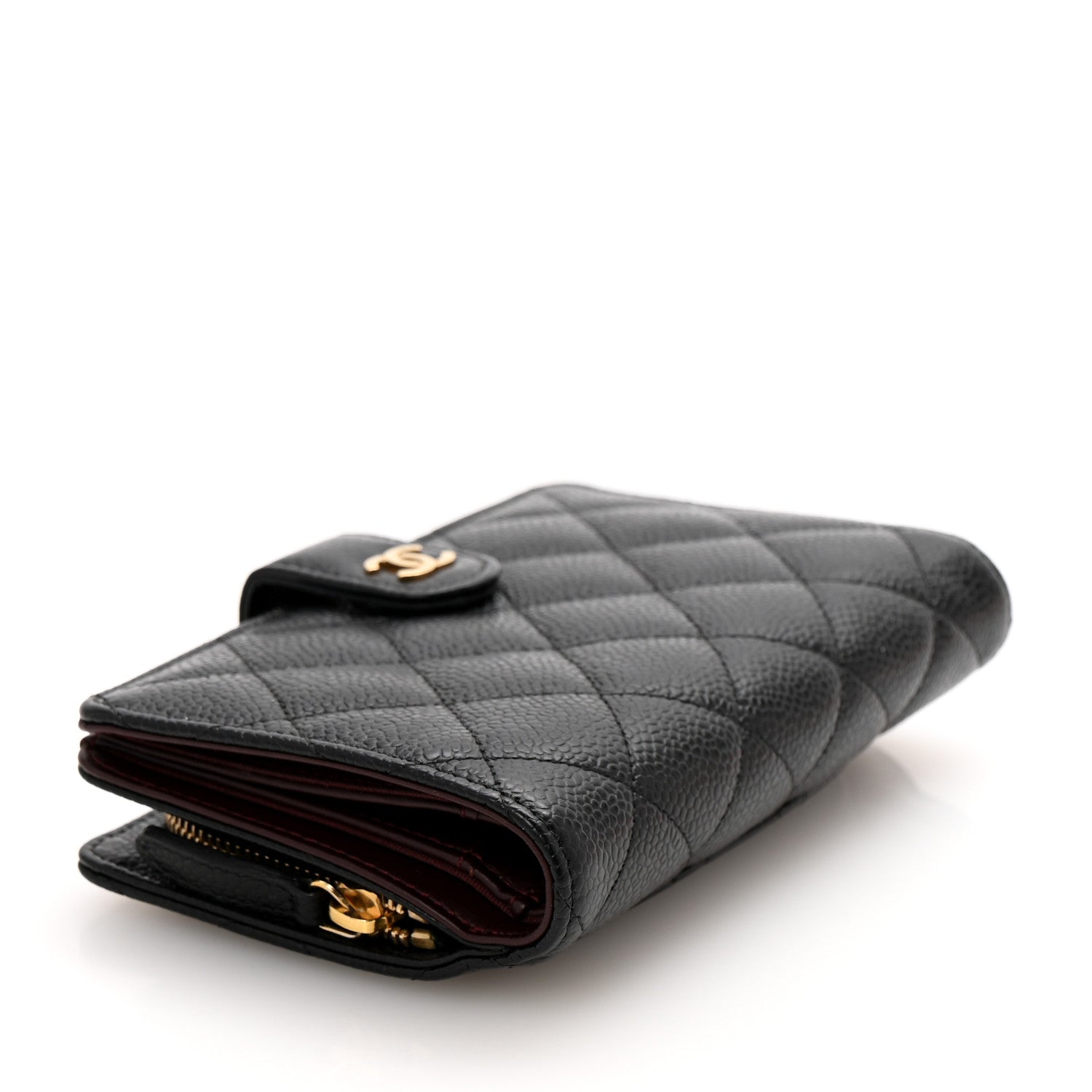 Chanel Caviar Quilted Zipped Pocket Wallet Black 4 of 10