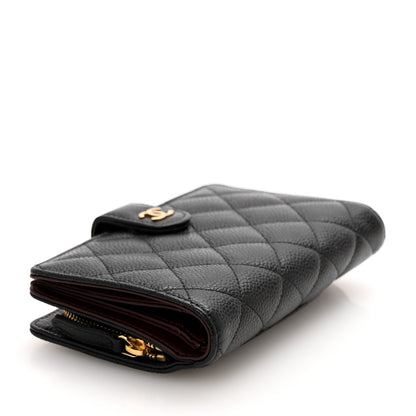 Chanel Caviar Quilted Zipped Pocket Wallet Black 4 of 10