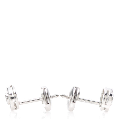 Tiffany Platinum Diamond Mini Circlet Earrings 3 of 4