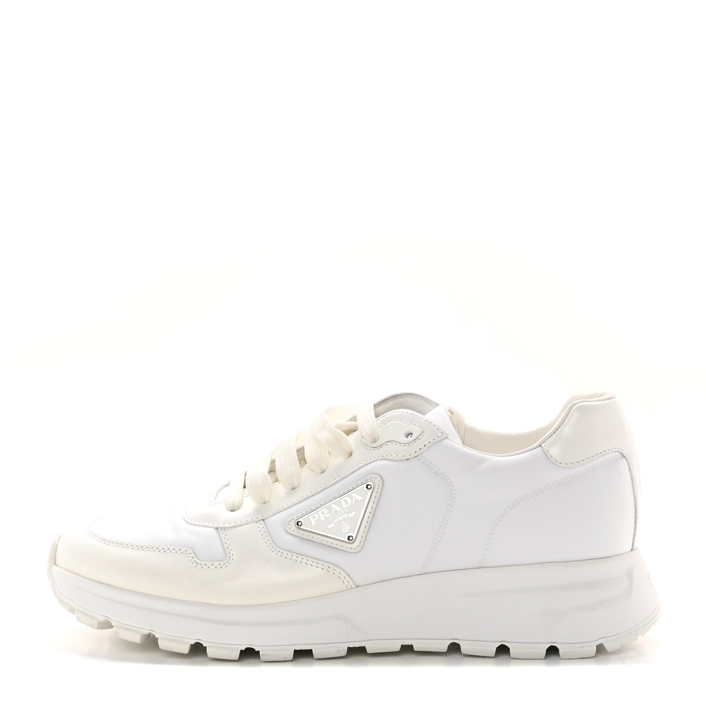 Re-Nylon Spazzolato Triangle Mens Prax 01 45mm Sneakers 8 White