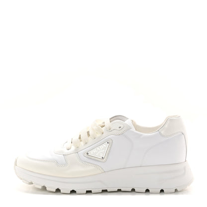 Prada Re-Nylon Spazzolato Triangle Mens Prax 01 45mm Sneakers 8 White 1 of 14