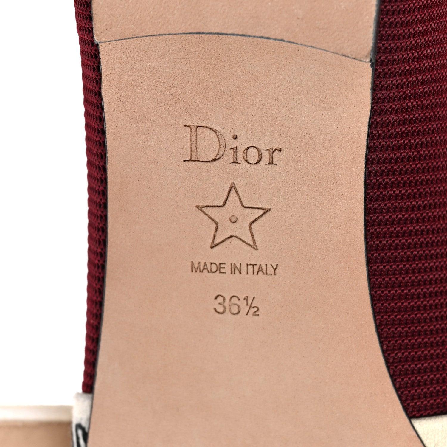 Christian Dior Technical Canvas Ribbon Miss J'Adior Ballet Flat 36.5 Red Black 6 of 9