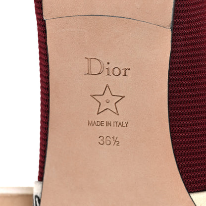 Christian Dior Technical Canvas Ribbon Miss J'Adior Ballet Flat 36.5 Red Black 6 of 9
