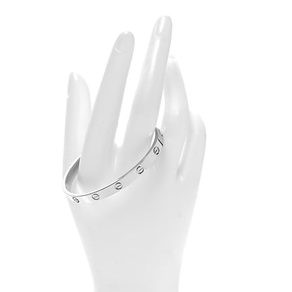 Cartier 18K White Gold LOVE Cuff Bracelet 18 2 of 5