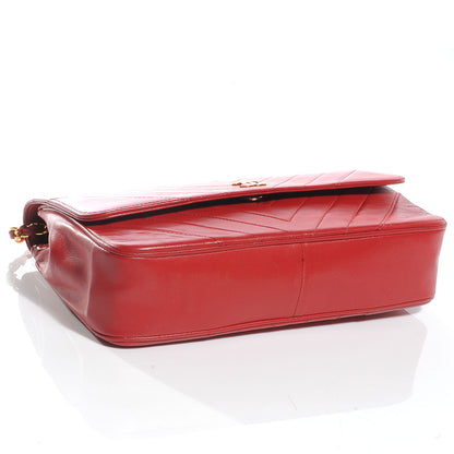 Chanel Lambskin Chevron Flap Red 4 of 7