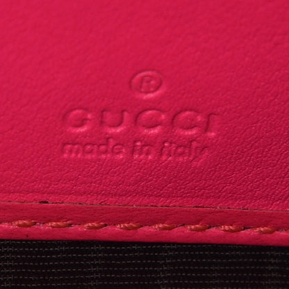 Gucci GG Supreme Monogram Continental Heart Wallet Fluorescent Fuchsia 6 of 12