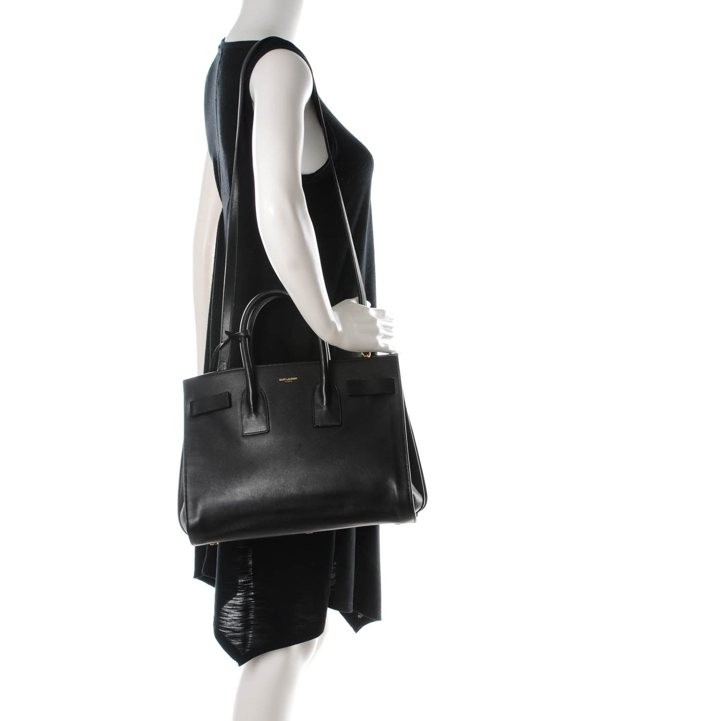 Calfskin Small Sac De Jour Black
