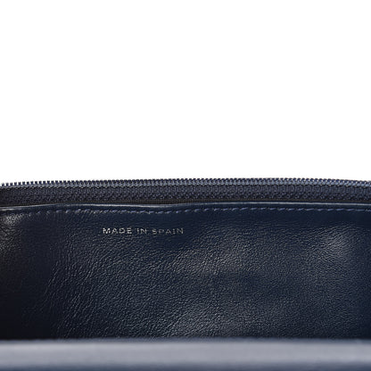 Chanel Caviar Timeless CC Wallet On Chain WOC Navy Blue 7 of 11
