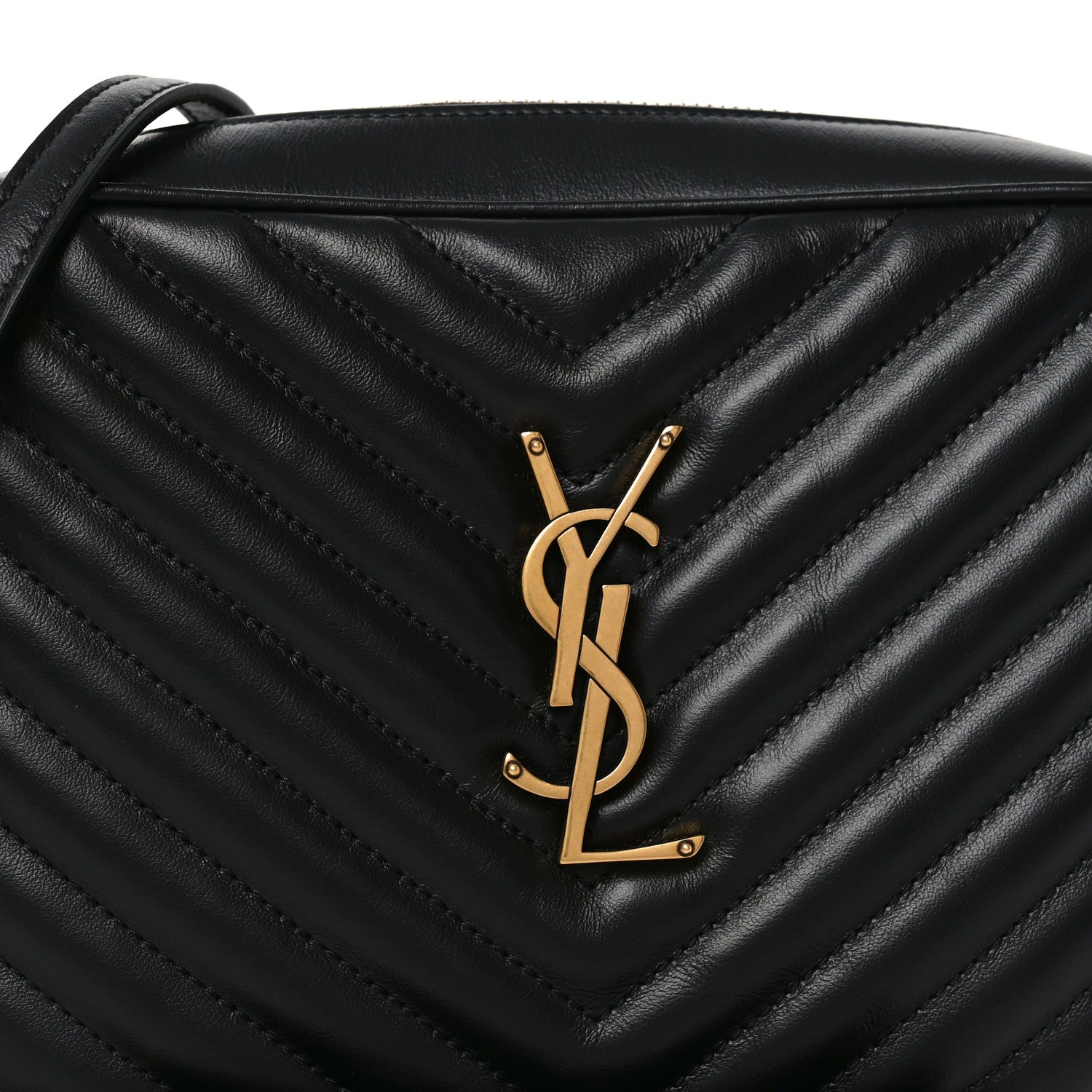 Saint Laurent Calfskin Matelasse Monogram Lou Camera Bag Black 8 of 10