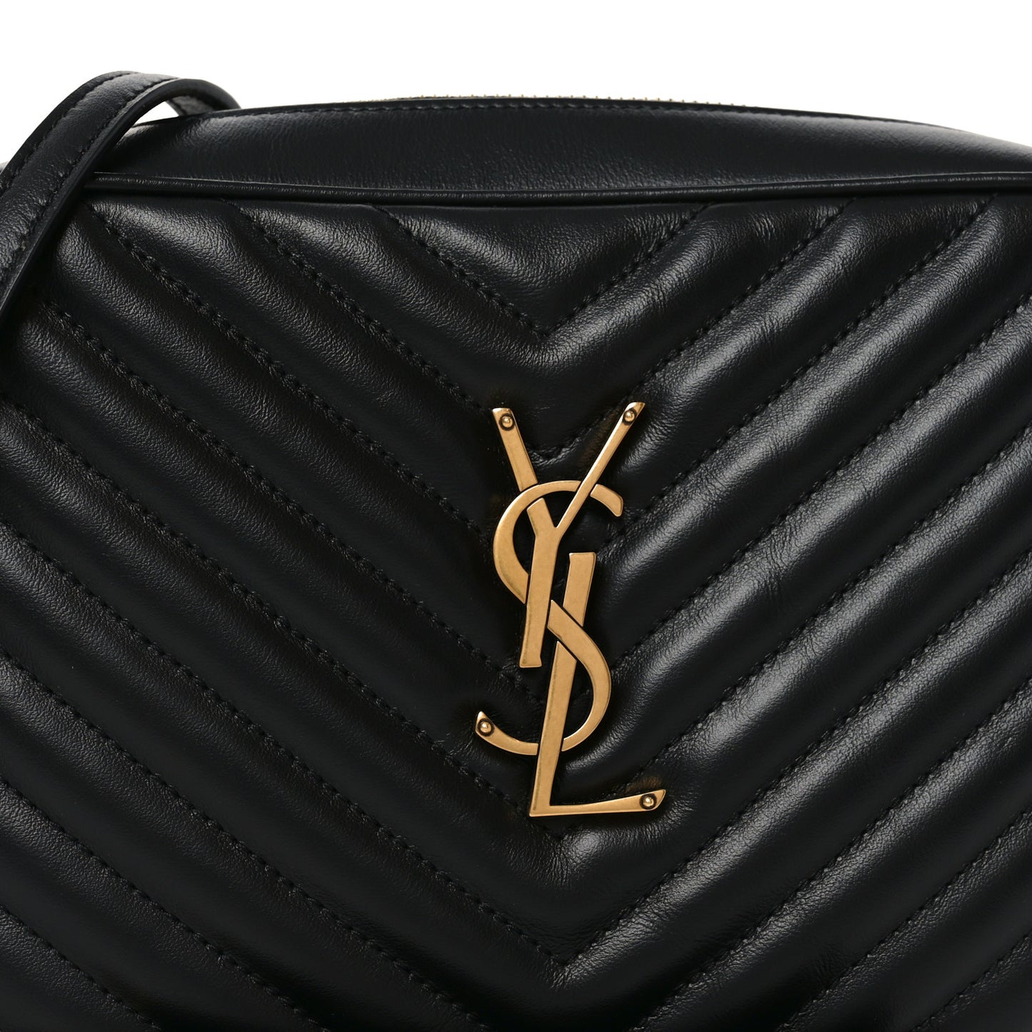 Calfskin Matelasse Monogram Lou Camera Bag Black