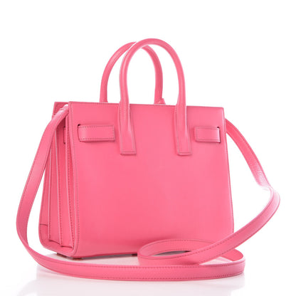 Saint Laurent Calfskin Nano Sac De Jour Lipstick Fuchsia 3 of 11
